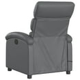 thumbnail image 4 of vidaXL Fauteuil Inclinable de Massage en Similicuir Gris, 4 of 5