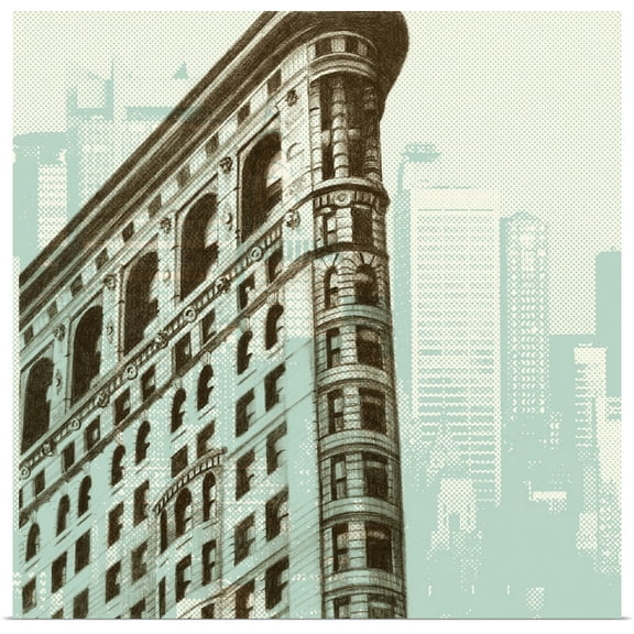 Great BIG Canvas | "Architectural Overlay II" Art Print - 16x16