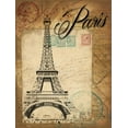 thumbnail image 2 of Grey, Jace 15x18 White Modern Wood Framed Museum Art Print Titled - Paris Postal, 2 of 4