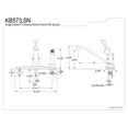 thumbnail image 2 of Kingston KB573 Chatham One-Handle 3-Hole 8" Centerset Kitchen Faucet with Side Sprayer in Polished Chrome, 2 of 4