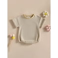 thumbnail image 2 of Bagilaanoe Newborn Baby Girl Boy Rompers Short Sleeve Bodysuits 6M 12M 18M 24M Infant Casual One Piece Short Jumpsuit, 2 of 8