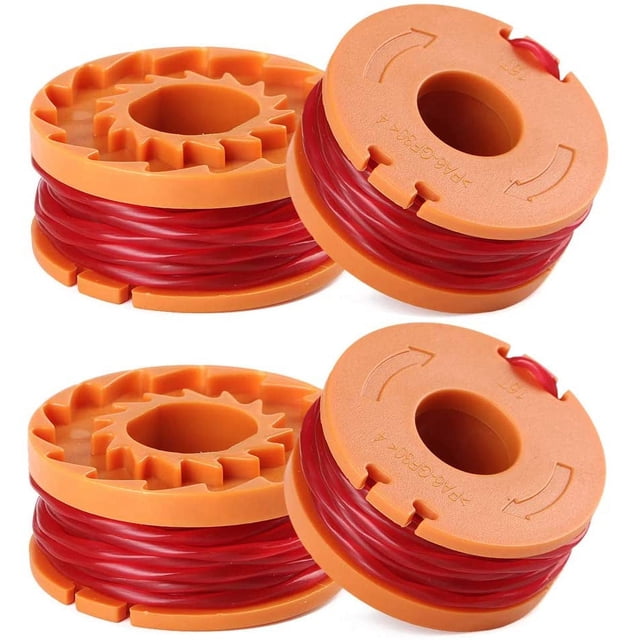 Rawiri Carretes para Desbrozadoras Worx WA0010 Línea de Carrete de Repuesto Línea de Carrete de Repuesto para Desbrozadoras Accesorios de Herramientas de Jardín 4 Piezas