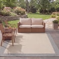 thumbnail image 3 of Safavieh Braided Victor Bordered Machine Washable Reversible Area Rug, Ivory/Gray, 5' x 8', 3 of 17