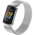 thumbnail image 1 of LAICAIW Magnetic Mesh Loop Bands Only Compatible with Fitbit Charge 5 Bands, No Buckle Design, Metal Adjustable Stainless Steel Wristbands Replacement Straps for Charge 5 Activity Tracker Women Men, 1 of 6