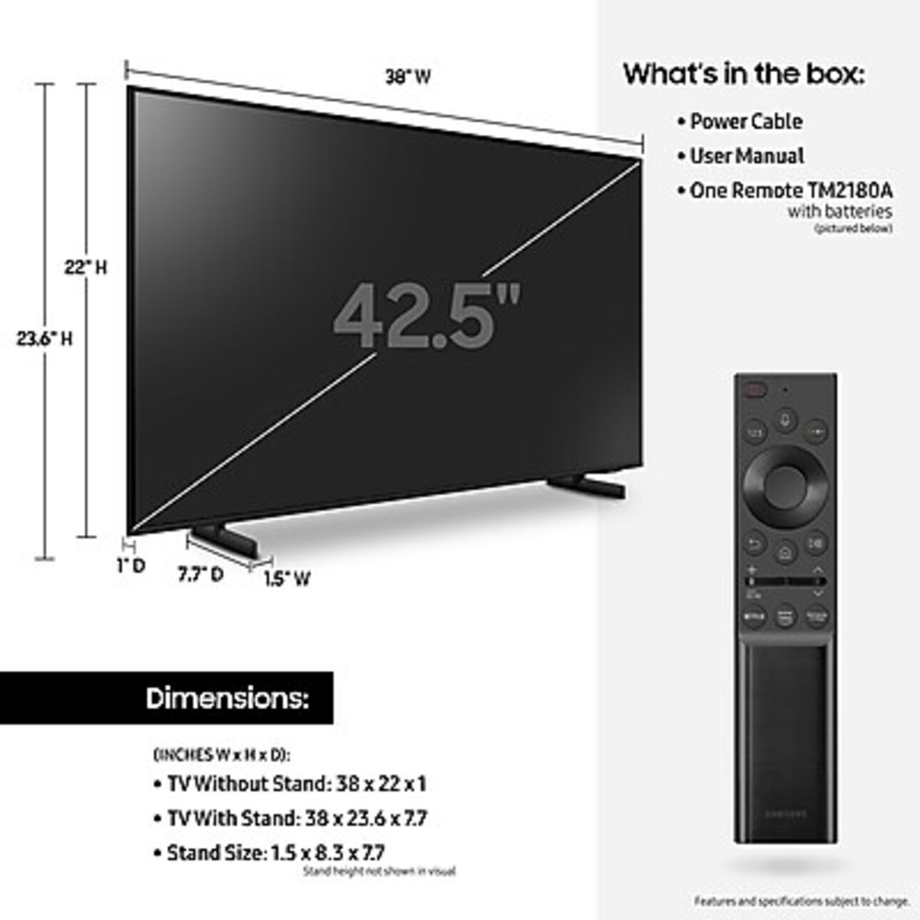 SAMSUNG 43" Class 4K Crystal UHD (2160P) LED Smart TV with HDR UN43AU8000B - image 4 of 10