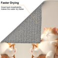 thumbnail image 4 of Dish Drying Mat, Relaxing Cat With Tea Highly Absorbent Drying Matt Kitchen Counter, Dish Mat Drying Pad Dishes Drainer Mats for Kitchen Counter or Sink, 16 x 18 inch, 4 of 6