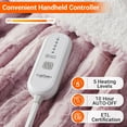 thumbnail image 3 of GAOMON Full Size Heated Blanket - Fast Heating Electric Throw with 5 Levels & 10 Hours Auto Off,Pink, 3 of 6
