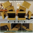 thumbnail image 5 of NYBOPAVIS Modular Sectional Sofa, 9 Seat Modular Sectional Sofa with Storage, Oversized Corduroy Sofa Couch for Living Room Yellow, 5 of 8