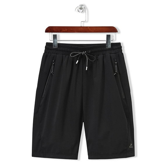 AXXD Workout Shorts For Men Loose Fit Solid Color Breathable Mesh Quick Dry Elastic 5-point Leisure Sports Beach Pants For Big&Tall Clearance