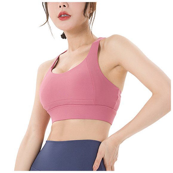 Gubotare Sports Bra High Impact Bras for Women Anti Sagging Wireless Push Up Bras Super Gather Bra Soft Comfort Seamless Bra Everyday Bras (Pink,M)