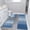 Blue, variant on Hohaski Bathroom Rugs Sets 4 Piece with Lid Cover Bathroom Shower Rugs with U Shaped Toilet Mat Absorbent Microfiber Plushes Non Slip Bath Rugs Washable Rug Easy To Clean