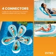 thumbnail image 6 of Intex Petal Floating Lounge Chair Pool Float Lounger w/ Cupholder, Blue & White, 6 of 6