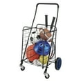 Mainstays Deluxe Rolling Shopping Cart Black Metal