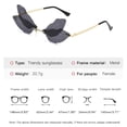 thumbnail image 1 of Gafas De Sol Gafas De Sol De Ala De Libélula Gafas De Tonos Irregulares Sin Montura ANGGREK Otros, 1 of 7