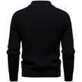 thumbnail image 4 of ChaoLingNeng Mens Sweaters 181Xl Men's Cable Knit Collar And Button Pullover Sweater Casual Long Sleeve Stand Collar Button Knitted Polo Sweaters, 4 of 4