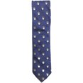 thumbnail image 1 of Altea Milano Men's Blue / Silver Owl Pattern Silk Neck Tie Necktie - One Size, 1 of 1
