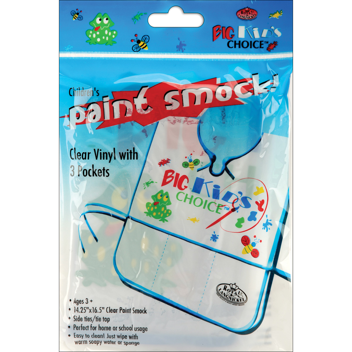 Big Kid's Choice Paint Smock 14.25"X16.5"Small