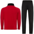 thumbnail image 3 of Notus Men’s Track Suits Set 2 Piece sweatsuits 2-piece set Jogger suit for men jogging suits for men 2 piece Sweatpants Sweat Suits Collar fleece tracksuit Black Red L, 3 of 7