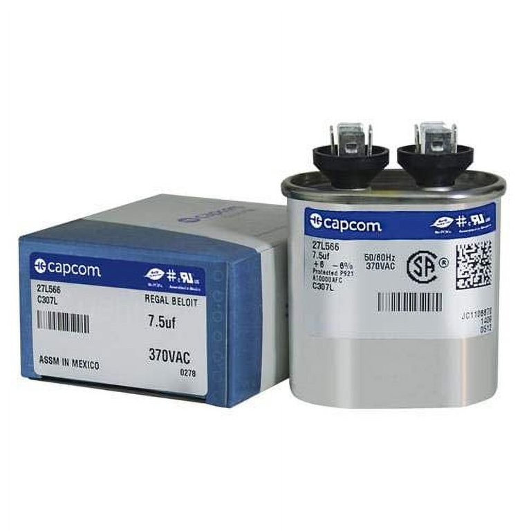 Genteq GENTEQ - C307L / 27L566 GE Capacitor Oval 7.5 uf MFD 370 