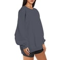 thumbnail image 6 of Dovford Oversized Sweatshirts for Women Crewneck Long Sleeve Baggy Boyfriend Tops Loose Fit Solid Casual Y2K Streetwear, 6 of 7