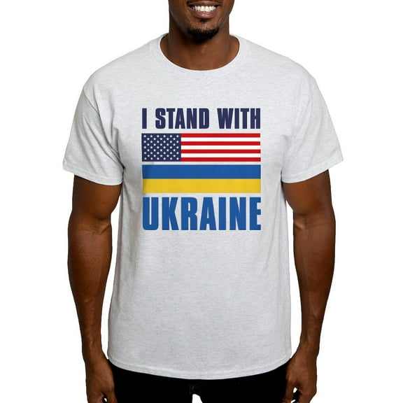 CafePress - I Stand With Ukraine Light T Shirt - Men's Classic Graphic T-Shirt