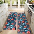 thumbnail image 4 of Kitchen Rugs Sets Of 2,Pioneer Flower Floral Print Pattern Anti Fatigue Kitchen Mat Rugs Non Slip Washable,Decorative Kitchen Floor Mats for Kitchen,Sink,Laundry,17"X47", 4 of 5