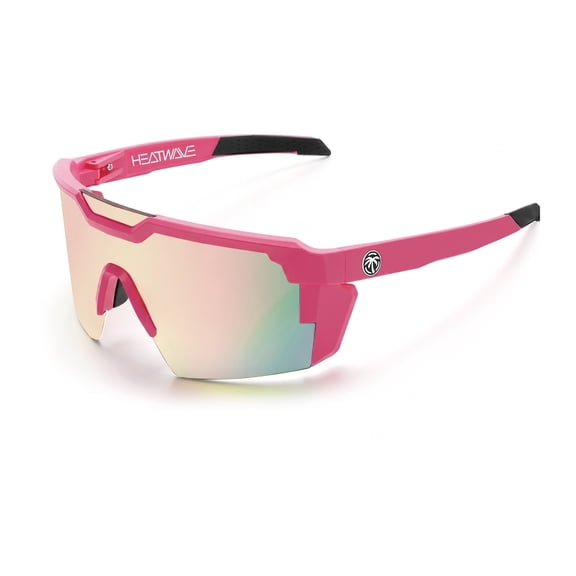 RUNDRAW Pink Mirrored Wrap Around Sports Sunglasses UV400 for Women Cycling Outdoor