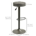 thumbnail image 3 of HOMCOM Tabourets de Bar Modernes Réglables, Ensemble de 2, Tabourets Pivotants, Gris Foncé, 3 of 10