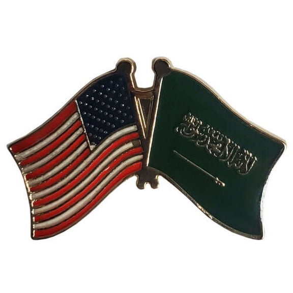 USA American Saudi Arabia Friendship Flag Bike Motorcycle Hat Cap lapel Pin