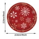 thumbnail image 3 of Mom's Best Platos de papel navideños con copos de nieve rojos de 23 cm, desechables, para cena y postre, vajilla para fiestas, vajilla de Año Nuevo, recuerdo para barbacoa y picnic., 3 of 4