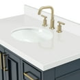thumbnail image 6 of Ariel Stafford 43 Inch Single Oval Sink Vanity With White Quartz Countertop W/1.5" Edge In Midnight Blue, 6 of 11