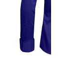 thumbnail image 6 of J. METHOD Women's Button Down Shirt Long Sleeve Roll Up Stretch Collar Office Work Formal Casual Basic Blouse Top NEWT04 Royal Blue L, 6 of 6