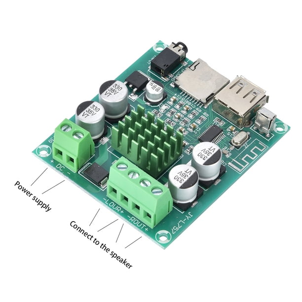 Placa Amplificadora De Doble Canal Para Bluetooth 5.0 Con Control Remoto Compatible Con Memoria U Disk AUX