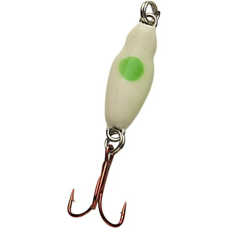 Custom Jigs DJS6-CS-GB7 Demon Jig Spoon Size 6 Glow Brite/Lime with Red Hook Clam