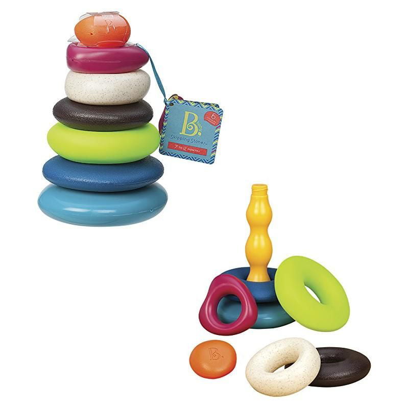Battat Educational Stacking Cups with Numbers  Shapes for Todd Sort  Stack 