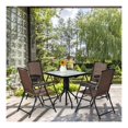 thumbnail image 2 of Yunken 4 Pieces Folding Dining Chairs with Smooth Armrests and Sling Back, Compact and Stackable, Perfect for Outdoor Events, Patio, Bistro, and Garden Settings, 2 of 9