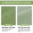 thumbnail image 2 of Dish Cleaning Cloths with Poly Scour Side, Microfiber Cleaning Cloths, 12"x12" (5Pack, Green), 2 of 5