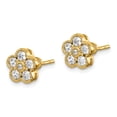 thumbnail image 2 of 14K Yellow Gold Earring Button Women'S Diamond, Lab Grown Round White 8 mm, 2 of 2