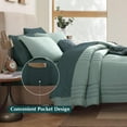 thumbnail image 3 of Queen Comforter Set - 7 Pieces Sage Green Bed in a Bag Queen Bedding Sets with Comforters, All Seasons Down Alternative Comforter Bed Set with Sheets,Pillowcases & Shams, 3 of 6