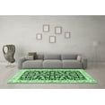 thumbnail image 3 of Ahgly Company Indoor Round Persian Emerald Green Traditional Area Rugs, 7' Round, 3 of 4