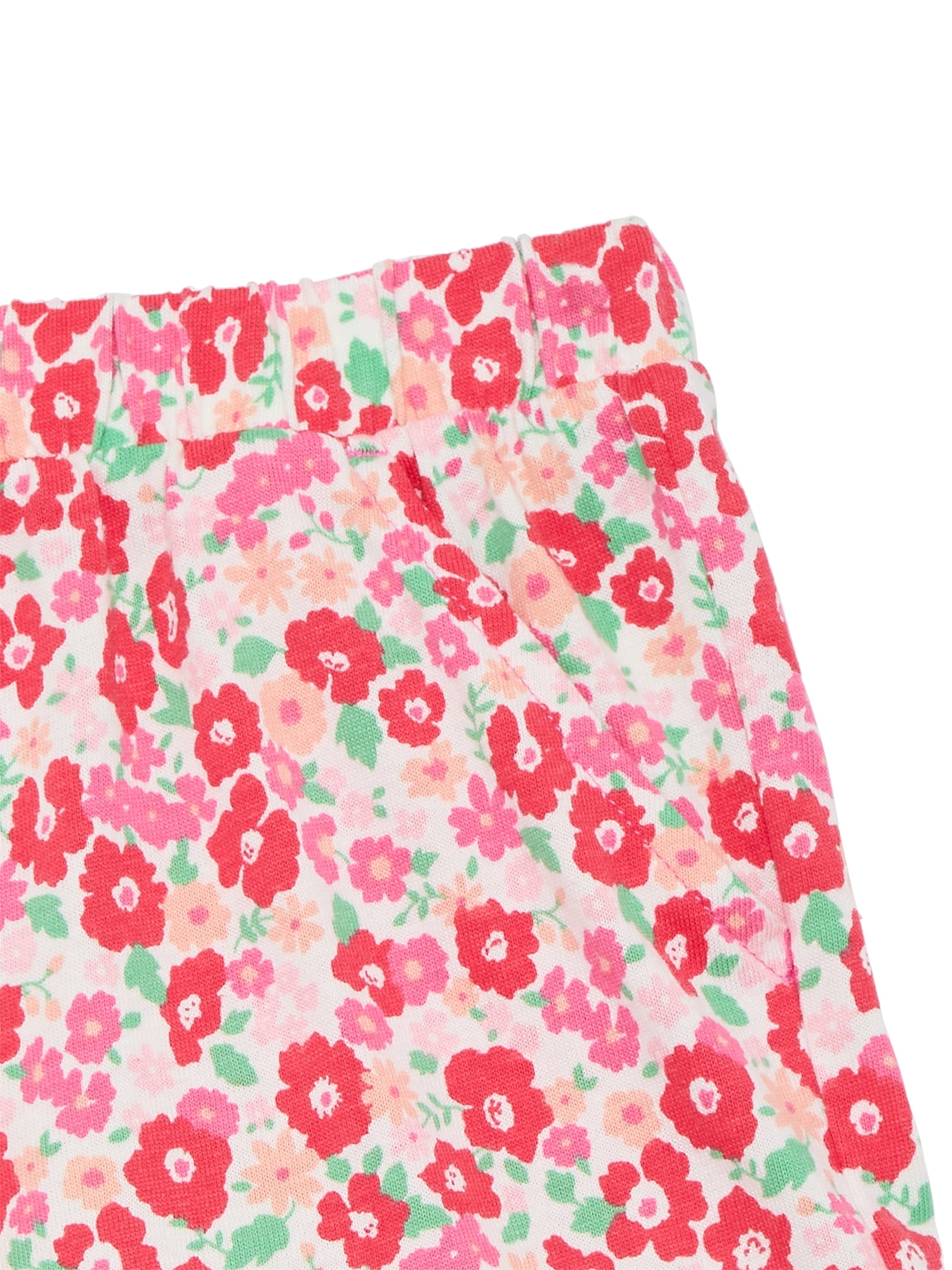 Wonder Nation Toddler Girls Ruffle Hem Shorts, Sizes 18M-5T