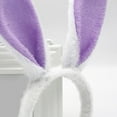 thumbnail image 5 of TNOBHG Easter Headband Easter Bunny Ear Headband Patchwork Color Soft Plush Hair Hoop Washing Face Hair Hoop, 5 of 8