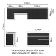 thumbnail image 3 of Cocina Integral Completa Modular Madesa Glamy 240cm BN 07, 3 of 5