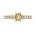 thumbnail image 2 of 1.05ct round cut yellow moissanite 18k yellow gold Bridal Wedding Engagement Promise Anniversary Ring for Women size 8.5, 2 of 7