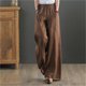 thumbnail image 2 of WILLBEST Pantalones Casuales elegantes para Mujer: Pantalones de Lino de Pierna Ancha, Cintura Alta, Cordón Ajustable y Bolsillos para Un Uso Diario Sin Esfuerzo. Mediana, 2 of 7