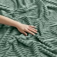 thumbnail image 5 of Nestl Cut Plush Fleece Blanket, Soft Lightweight Fuzzy Luxury Throw Size Bed Blankets for Bed, Throw, Sage Green, 5 of 11