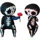thumbnail image 1 of Figuras de calavera de azúcar, esqueleto de resina, figura de pareja, adornos de mesa góticos, artesanías, estatua de calavera de azúcar, decoración oso de fresa Electrónica, 1 of 4