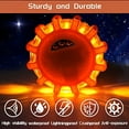 thumbnail image 3 of 1/2/3/4 Pack LED Safety Flares Road Emergency Lights Roadside Safety Flashing Warning Flare Light Kit Beacon Disc, 3 of 9