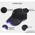thumbnail image 4 of CHUANK Hands-Free LED Hats for Men  5 LED Battery Powered Headlamp Hat LED Flashlight Baseball Cap for Fishing Jogging Camping Hand Work  Black, 4 of 7
