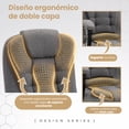 thumbnail image 2 of Silla ejecutiva para Oficina escritorio material LINO Transpirable ergonómica 150kg con soporte lumbar reclinable para computadora resistente Ergonomic office chair sala de juntas gerencial FOUNDATION, 2 of 8